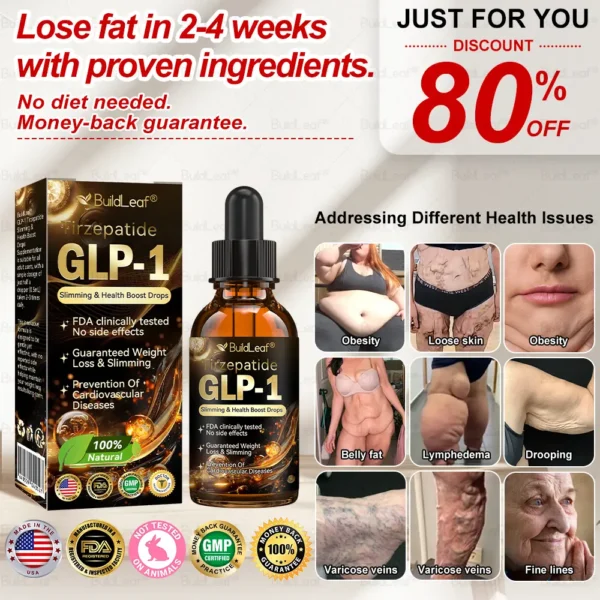 𝐁𝐮𝐢𝐥𝐝𝐥𝐞𝐚𝐟® 𝐓𝐢𝐫𝐳𝐞𝐩𝐚𝐭𝐢𝐝𝐞 𝐆𝐋𝐏-𝟏 Slimming & Health Boost Drops