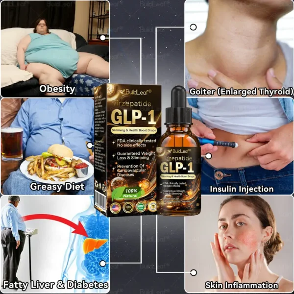 𝐁𝐮𝐢𝐥𝐝𝐥𝐞𝐚𝐟® 𝐓𝐢𝐫𝐳𝐞𝐩𝐚𝐭𝐢𝐝𝐞 𝐆𝐋𝐏-𝟏 Slimming & Health Boost Drops