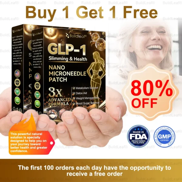 𝐁𝐮𝐢𝐥𝐝𝐋𝐞𝐚𝐟® 𝐆𝐋𝐏-𝟏 Slimming & health NANO MICRONEEDLE PATCH