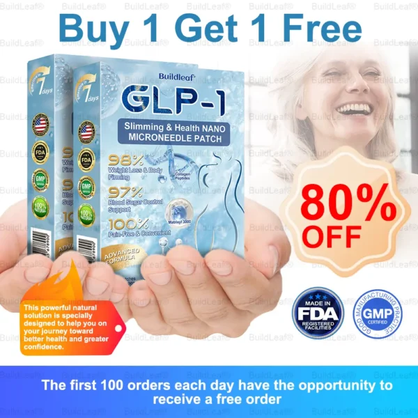 🎯 FDA Registered | Up to 80% OFF | BuildLeaf® GLP-1 Slimming Patch with Collagen + Matrixyl 3000