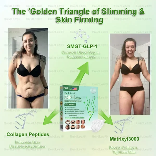 🏥Official Store | BuildLeaf® GLP-1 Nano-Microneedle Patch with Collagen & Matrixyl 3000 丨Obesity,Cardiovascular Diseas, Diabetes, Sleep Apnea, Joint Problems and More