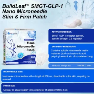 🏥Official Store | BuildLeaf® SMGT-GLP-1 Nano Microneedle Patch with Collagen & Matrixyl 3000 丨Obesity,Cardiovascular Diseas, Diabetes, Sleep Apnea, Joint Problems and More