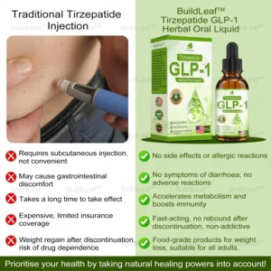 𝐁𝐮𝐢𝐥𝐝𝐋𝐞𝐚𝐟® 💎𝐓𝐢𝐫𝐳𝐞𝐩𝐚𝐭𝐢𝐝𝐞 𝐆𝐋𝐏-𝟏 𝐇𝐞𝐫𝐛𝐚𝐥 𝐎𝐫𝐚𝐥 𝐋𝐢𝐪𝐮𝐢𝐝 |  𝐎𝐛𝐞𝐬𝐢𝐭𝐲, 𝐋𝐲𝐦𝐩𝐡𝐞𝐝𝐞𝐦𝐚, 𝐃𝐢𝐚𝐛𝐞𝐭𝐞𝐬, 𝐂𝐚𝐫𝐝𝐢𝐨𝐯𝐚𝐬𝐜𝐮𝐥𝐚𝐫 𝐝𝐢𝐬𝐞𝐚𝐬𝐞, 𝐇𝐢𝐠𝐡 𝐛𝐥𝐨𝐨𝐝 𝐩𝐫𝐞𝐬𝐬𝐮𝐫𝐞, 𝐅𝐚𝐭𝐭𝐲 𝐥𝐢𝐯𝐞𝐫, 𝐚𝐧𝐝 𝐆𝐮𝐭 𝐡𝐞𝐚𝐥𝐭𝐡 𝐢𝐬𝐬𝐮𝐞𝐬