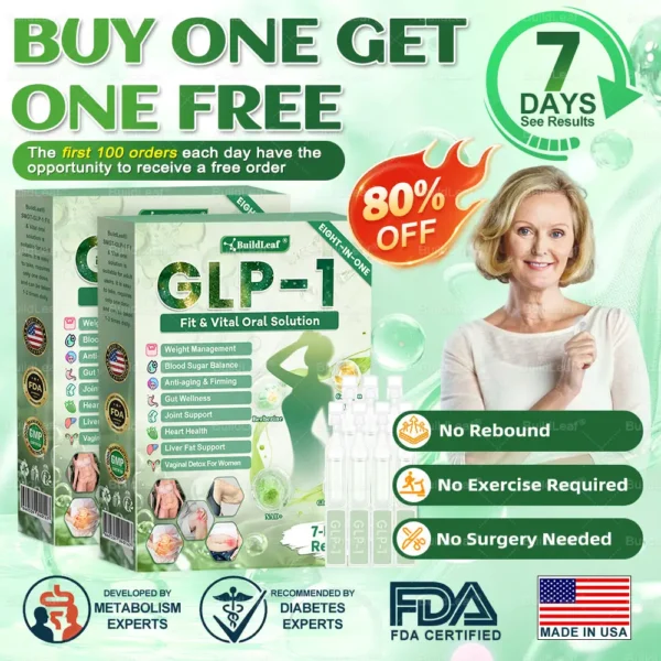FDA Online Store | 𝑩𝒖𝐢𝒍𝒅𝑳𝒆𝐚𝒇® GL𝐏-1 8-𝒊𝒏-1 𝙁𝙞𝙩 & 𝙑𝙞𝙩𝙖𝙡 𝖮𝗋𝖺𝗅 𝙎𝙤𝙡𝙪𝙩𝙞𝙤𝙣 (𝑱𝒖𝒔𝒕 𝒐𝒏𝒄𝒆 𝒂 𝒅𝒂𝒚, 𝒗𝒊𝒔𝒊𝒃𝒍𝒆 𝒄𝒉𝒂𝒏𝒈𝒆𝒔 𝒊𝒏 7 𝒅𝒂𝒚𝒔) ✅ 𝑭𝒐𝒓 𝒐𝒃𝒆𝒔𝒊𝒕𝒚, 𝒄𝒂𝒓𝒅𝒊𝒐𝒗𝒂𝒔𝒄𝒖𝒍𝒂𝒓 𝒉𝒆𝒂𝒍𝒕𝒉, 𝒅𝒊𝒂𝒃𝒆𝒕𝒆𝒔, 𝒔𝒍𝒆𝒆𝒑 𝒂𝒑𝒏𝒆𝒂, 𝒈𝒖𝒕 𝒉𝒆𝒂𝒍𝒕𝒉, 𝒋𝒐𝒊𝒏𝒕 𝒊𝒔𝒔𝒖𝒆𝒔 𝒂𝒏𝒅 𝒎𝒐𝒓𝒆