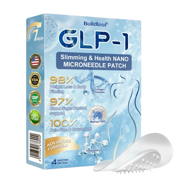 𝐵uil𝗱𝐿ea𝐟® 𝑺𝑀𝗚T-𝑮𝐋𝑃-1 𝐒limming & 𝐻ealth 𝑁ano 𝑀icroneedle 𝑃atch with Collagen & Matrixyl 3000 丨Obesity,Cardiovascular Diseas, Diabetes, Sleep Apnea, Joint Problems and More