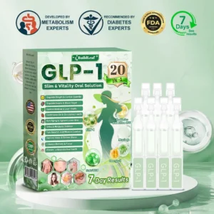 𝑩𝒖𝐢𝒍𝒅𝑳𝒆𝐚𝒇® GL𝐏-1 20-𝒊𝒏-1 Slim & Vitality 𝖮𝗋𝖺𝗅 𝙎𝙤𝙡𝙪𝙩𝙞𝙤𝙣 𝐰𝐢𝐭𝐡 𝐌𝐨𝐫𝐢𝐧𝐠𝐚, Ashwagandha,100B CFU Probiotic ,𝐎𝐦𝐞𝐠𝐚-𝟑,𝐍𝐀𝐃 & 𝐍𝐌𝐍 𝐟𝐨𝐫 Obesity, Diabetes, Digestive & Cardiovascular Health, Joint Support, Skin Firming, Anti-Aging, Stress Relief & Energy Boost.