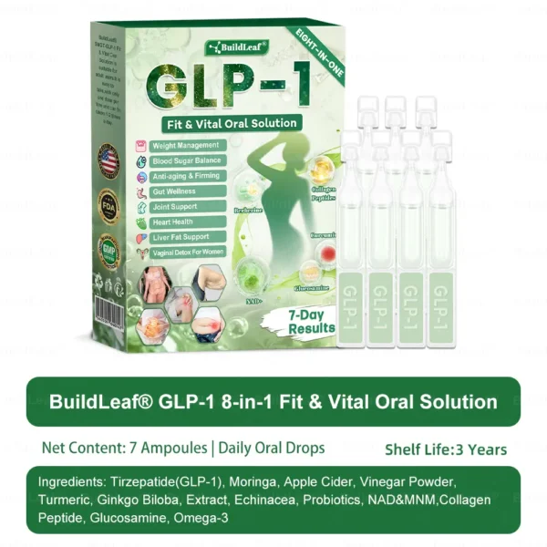 🏥FDA Official Store | 𝑩𝒖𝐢𝒍𝒅𝑳𝒆𝐚𝒇® GL𝐏-1 8-𝒊𝒏-1 𝙁𝙞𝙩 & 𝙑𝙞𝙩𝙖𝙡 𝖮𝗋𝖺𝗅 𝙎𝙤𝙡𝙪𝙩𝙞𝙤𝙣  (𝑱𝒖𝒔𝒕 𝒐𝒏𝒄𝒆 𝒂 𝒅𝒂𝒚, 𝒗𝒊𝒔𝒊𝒃𝒍𝒆 𝒄𝒉𝒂𝒏𝒈𝒆𝒔 𝒊𝒏 7 𝒅𝒂𝒚𝒔) ✅ 𝑭𝒐𝒓 𝒐𝒃𝒆𝒔𝒊𝒕𝒚, 𝒄𝒂𝒓𝒅𝒊𝒐𝒗𝒂𝒔𝒄𝒖𝒍𝒂𝒓 𝒉𝒆𝒂𝒍𝒕𝒉, 𝒅𝒊𝒂𝒃𝒆𝒕𝒆𝒔, 𝒔𝒍𝒆𝒆𝒑 𝒂𝒑𝒏𝒆𝒂, 𝒈𝒖𝒕 𝒉𝒆𝒂𝒍𝒕𝒉, 𝒋𝒐𝒊𝒏𝒕 𝒊𝒔𝒔𝒖𝒆𝒔, 𝒂𝒏𝒅 𝒎𝒐𝒓𝒆