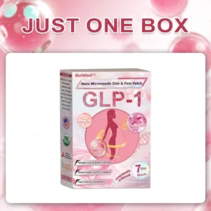 US 🏥FDA Store | 𝐵uil𝗱𝐿ea𝐟® 𝐆𝐋𝐏-𝟏 Support 𝑁ano 𝑀icroneedle 𝑃atch with Collagen & Matrixyl 3000 丨Obesity,Cardiovascular Diseas, Diabetes, Sleep Apnea, Joint Problems and More (Pink)