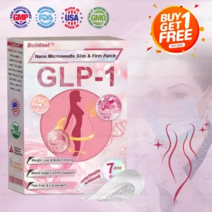 US 🏥FDA Store | 𝐵uil𝗱𝐿ea𝐟® 𝐆𝐋𝐏-𝟏 Support 𝑁ano 𝑀icroneedle 𝑃atch with Collagen & Matrixyl 3000 丨Obesity,Cardiovascular Diseas, Diabetes, Sleep Apnea, Joint Problems and More (Pink)