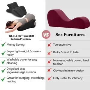 NESLEMY® Position+ Pillow — Gentle hold for deeper, intimate positioning